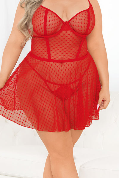 QUEEN RED HEARTS BABYDOLL