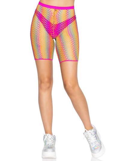 Ombre Rainbow Biker Shorts - One Size - Rainbow LA-8883RNBOS